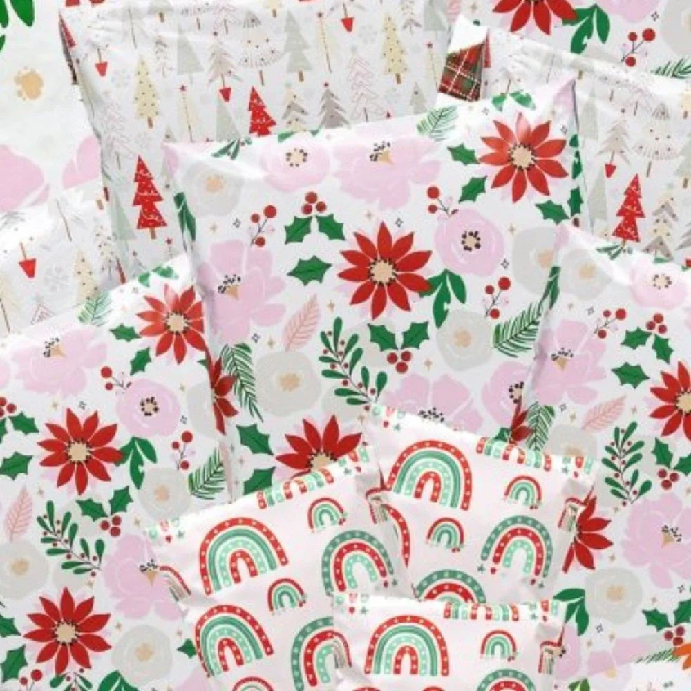 Festive Floral Poly Mailers 19x24 Pack of 10 - Picture 8 of 11
